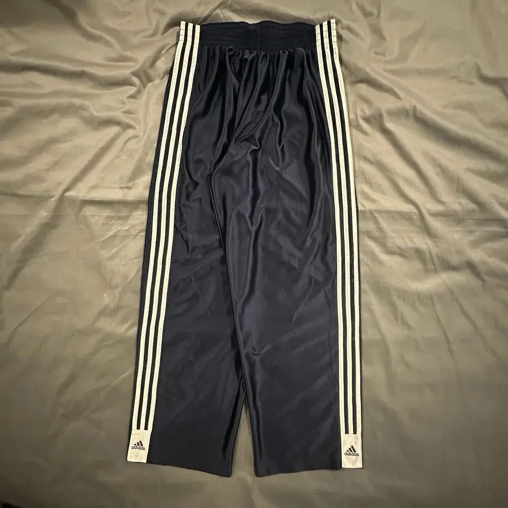 Vintage Y2K Adidas Breakaway Snap Track Pants Men's M Sweatpants Navy 2005